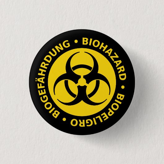 Biogefährdung Button (Vorderseite)