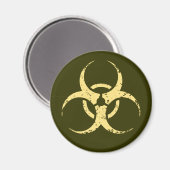 Biogefährdung - dist - gelb magnet (Vorderseite/Rückseite)