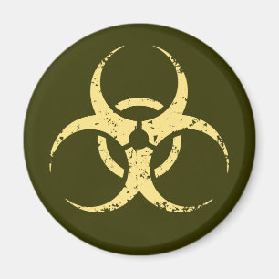 Biogefährdung - dist - Gelb Magnet