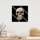 Biogefährdung Evil Skull Poster (Küche)