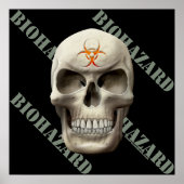 Biogefährdung Evil Skull Poster (Vorne)