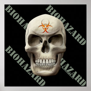 Biogefährdung Evil Skull Poster