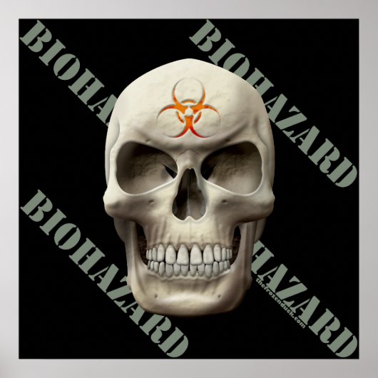 Biogefährdung Evil Skull Poster (Vorne)