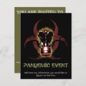 Biogefährdung-Gasmaske kundenspezifisch Einladung (Vorne/Hinten)