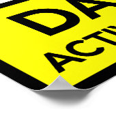 Biogefährdung Gefahr Aktives Zombie-Zone-Poster Poster (Ecke)