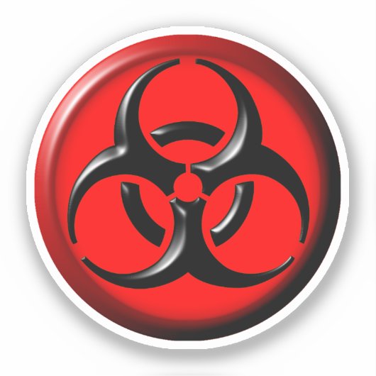 Biogefährdung Gift-Symbol Aufkleber (Vorderseite)
