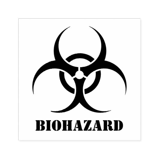 Biogefährdung Gummistempel (Prägung)