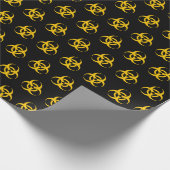 Biogefährdung Icon-Muster Geschenkpapier (Ecke)