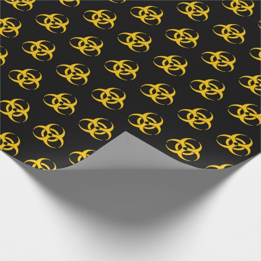Biogefährdung Icon-Muster Geschenkpapier (Ecke)