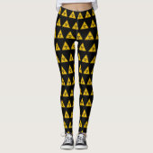 Biogefährdung Icon-Muster Leggings (Vorderseite)