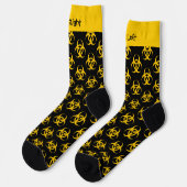 Biogefährdung-Icon-Mustersocken Socken (Linkes Detail)