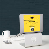 Biogefährdung Industrie - Schwarz auf gelbem Hinte Aufkleber