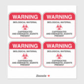 Biogefährdung-Koffeinierte Warnkleber (rund) Aufkleber (Blatt)