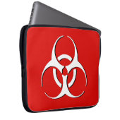 Biogefährdung-Laptop-Hülse - klassischer Knochen, Laptopschutzhülle (Vorne Rechts)