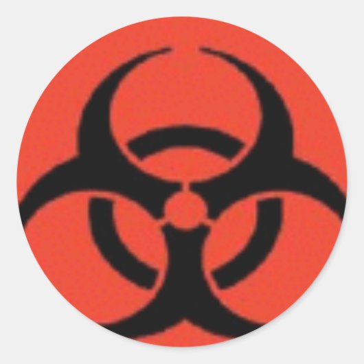 Biogefährdung-Logo-Aufkleber Runder Aufkleber (Vorderseite)