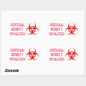 Biogefährdung Ovaler Aufkleber (Blatt)