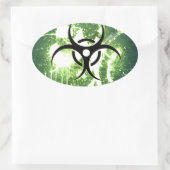 Biogefährdung Ovaler Aufkleber (Tasche)