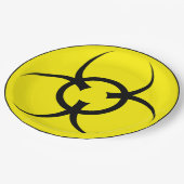 Biogefährdung Paper Teller. Pappteller (Schrägansicht)