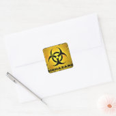 Biogefährdung Quadratischer Aufkleber (Umschlag)