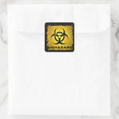 Biogefährdung Quadratischer Aufkleber (Tasche)