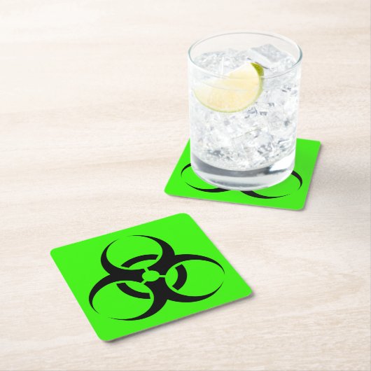 Biogefährdung Rechteckiger Pappuntersetzer (Vor Ort)