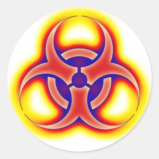 Biogefährdung Runder Aufkleber (Vorderseite)