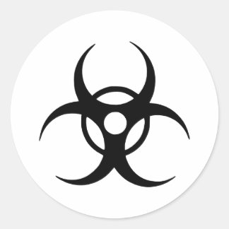Biogefährdung Runder Aufkleber