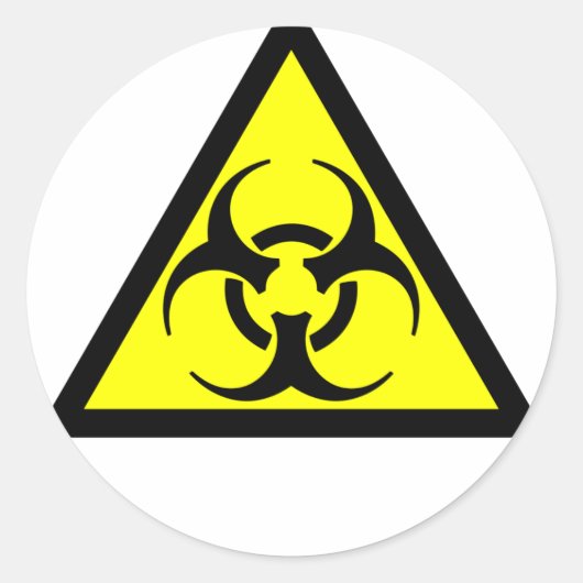 Biogefährdung Runder Aufkleber (Vorderseite)