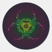 Biogefährdung Runder Aufkleber (Vorderseite)