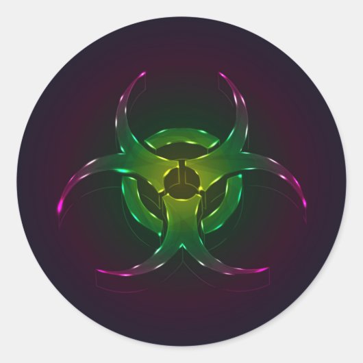 Biogefährdung Runder Aufkleber (Vorderseite)