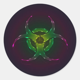 Biogefährdung Runder Aufkleber