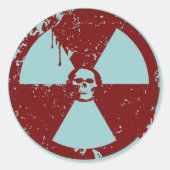 Biogefährdung Runder Aufkleber (Vorderseite)