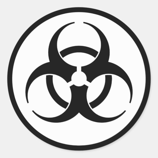 Biogefährdung Runder Aufkleber (Vorderseite)