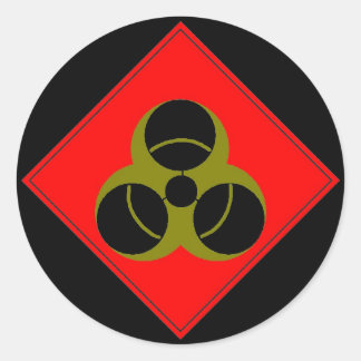 Biogefährdung Runder Aufkleber