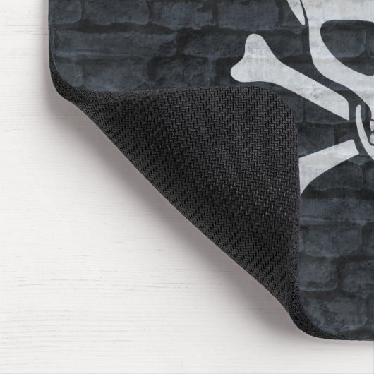 Biogefährdung Schädel mit Grauziegel Mousepad (Ecke)