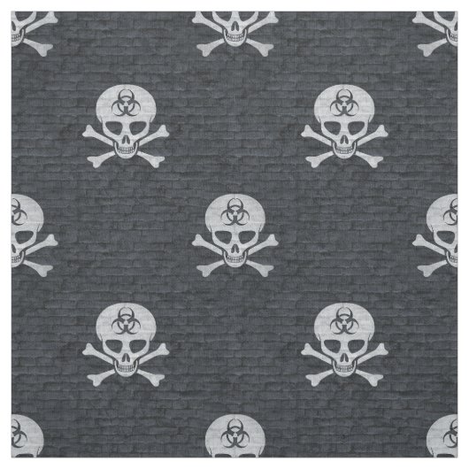 Biogefährdung-Schädel Stoff (Muster)