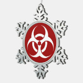 Biogefährdung Schneeflocken Zinn-Ornament (Rechts)