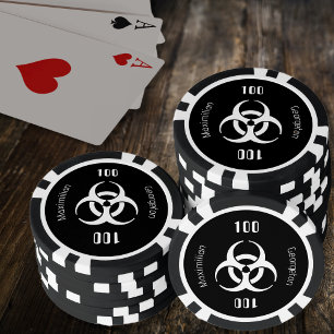 Biogefährdung Serious Gamers Gift - Black Poker Ch Pokerchips