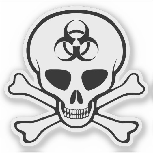 Biogefährdung Skull-Aufkleber Aufkleber (Vorderseite)