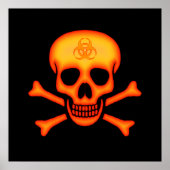 Biogefährdung Skull & Crossbones Poster (Vorne)