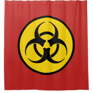 Biogefährdung-Symbol Duschvorhang