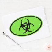 Biogefährdung Symbol Green Oval Car Aufkleber (Umschlag)