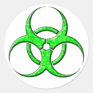 Biogefährdung Symbol Limon Runder Aufkleber