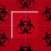 Biogefährdung Symbol Muster Stoff (Kachel)