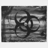 Biogefährdung Symbol Schwarzer Spritzstift Fleecedecke (Vorderseite (Horizontal))