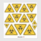 Biogefährdung-Symbol-Set Aufkleber (Blatt)