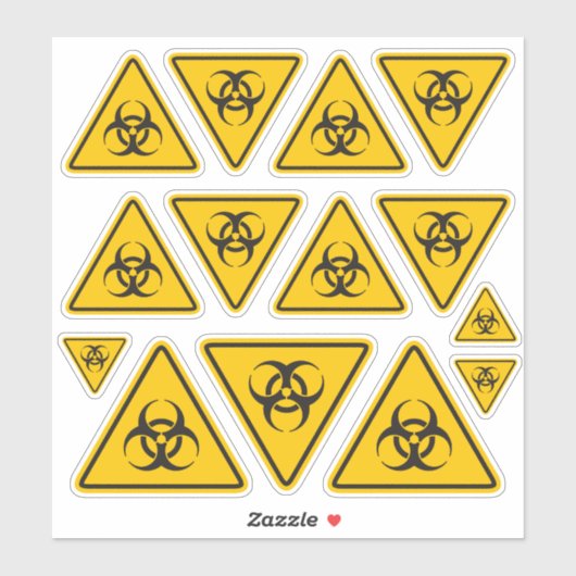 Biogefährdung-Symbol-Set Aufkleber (Blatt)