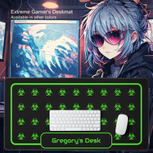 Biogefährdung Symbole - Grün auf schwarzem Hinterg