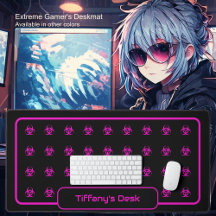 Biogefährdung-Symbole - Heiß rosa auf schwarzem Hi