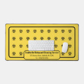 Biogefährdung-Symbole - Schwarz auf einem gelben H Schreibtischunterlage (Tastatur & Maus)